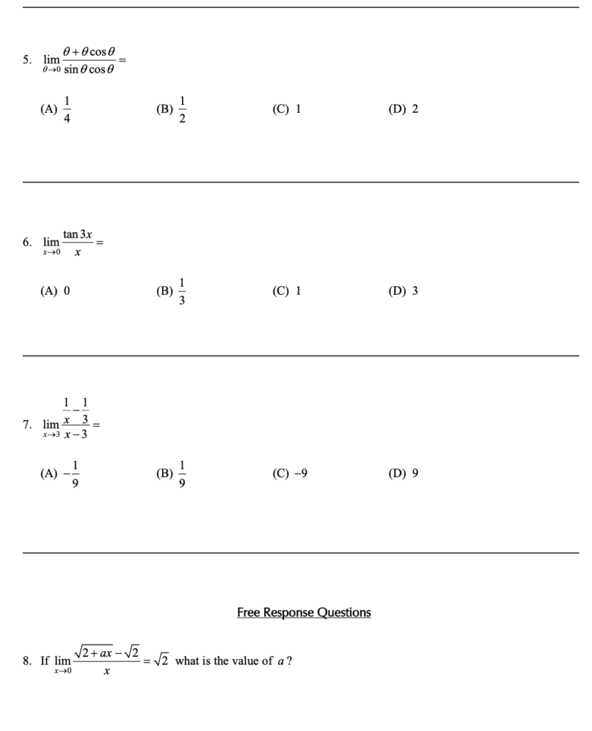 calculating limits using the limit laws